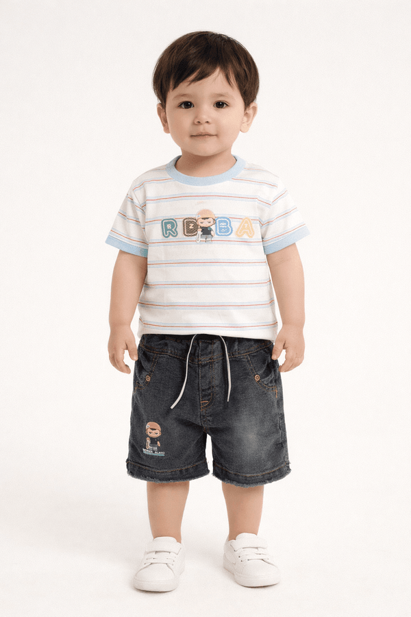 Baby summer striped Outfit - Kiddiesco
