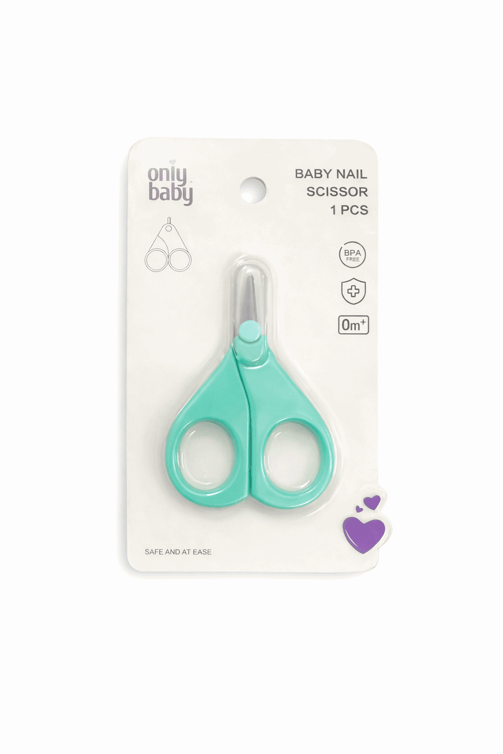 BabyLight Green Nail Scissors By Only Baby - Kiddiesco Main image