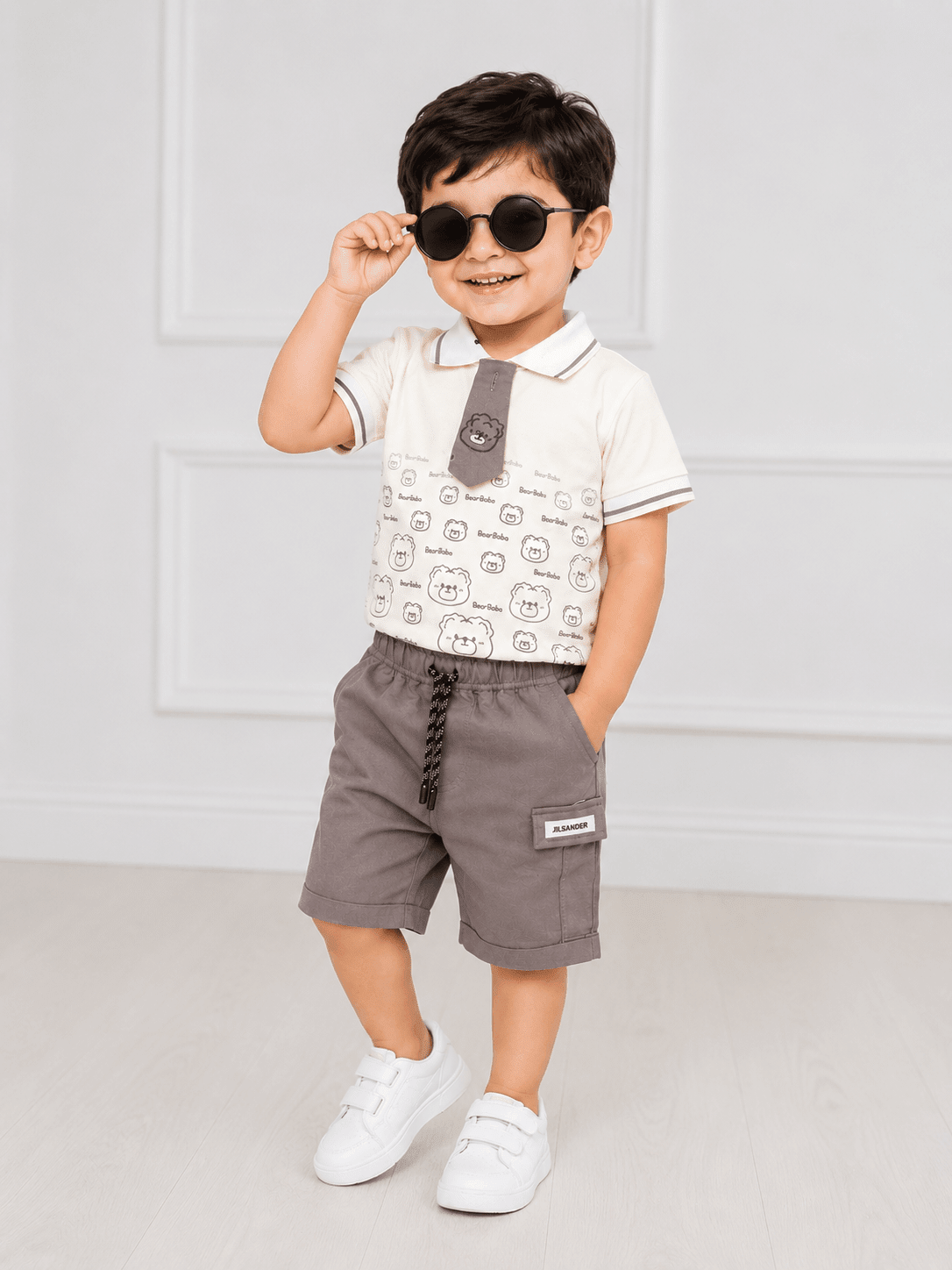 Bear Baba Polo Summer Outfit - Kiddiesco