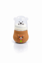 Bear Baby Feeder Glass Brown - Kiddiesco