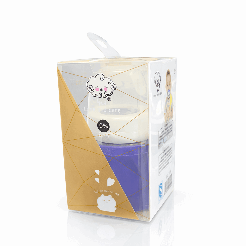 Bear Baby Feeder Glass Purple - Kiddiesco