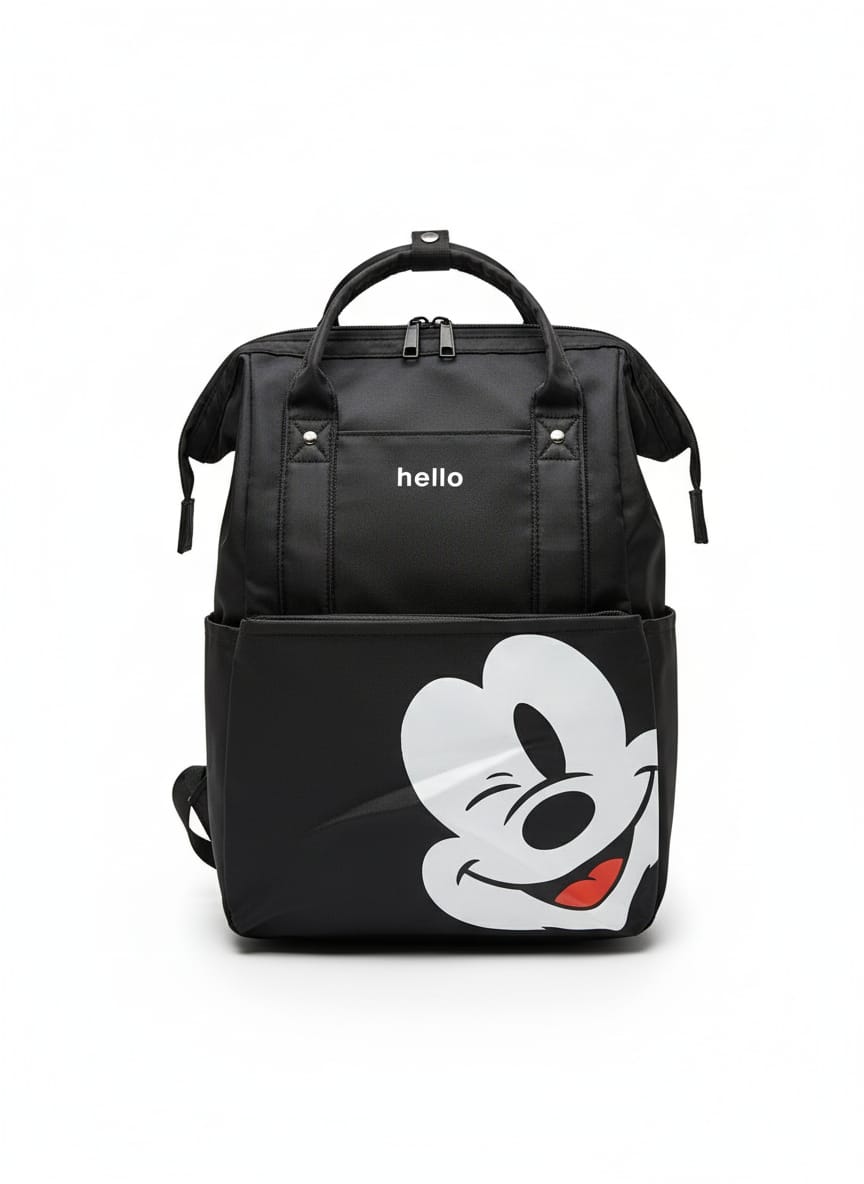 Black Mickey Travel Diaper Bag KDS 37 - Kiddiesco