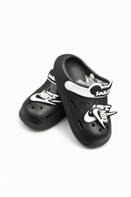 Black smiley crocs Kdc 012 - Kiddiesco