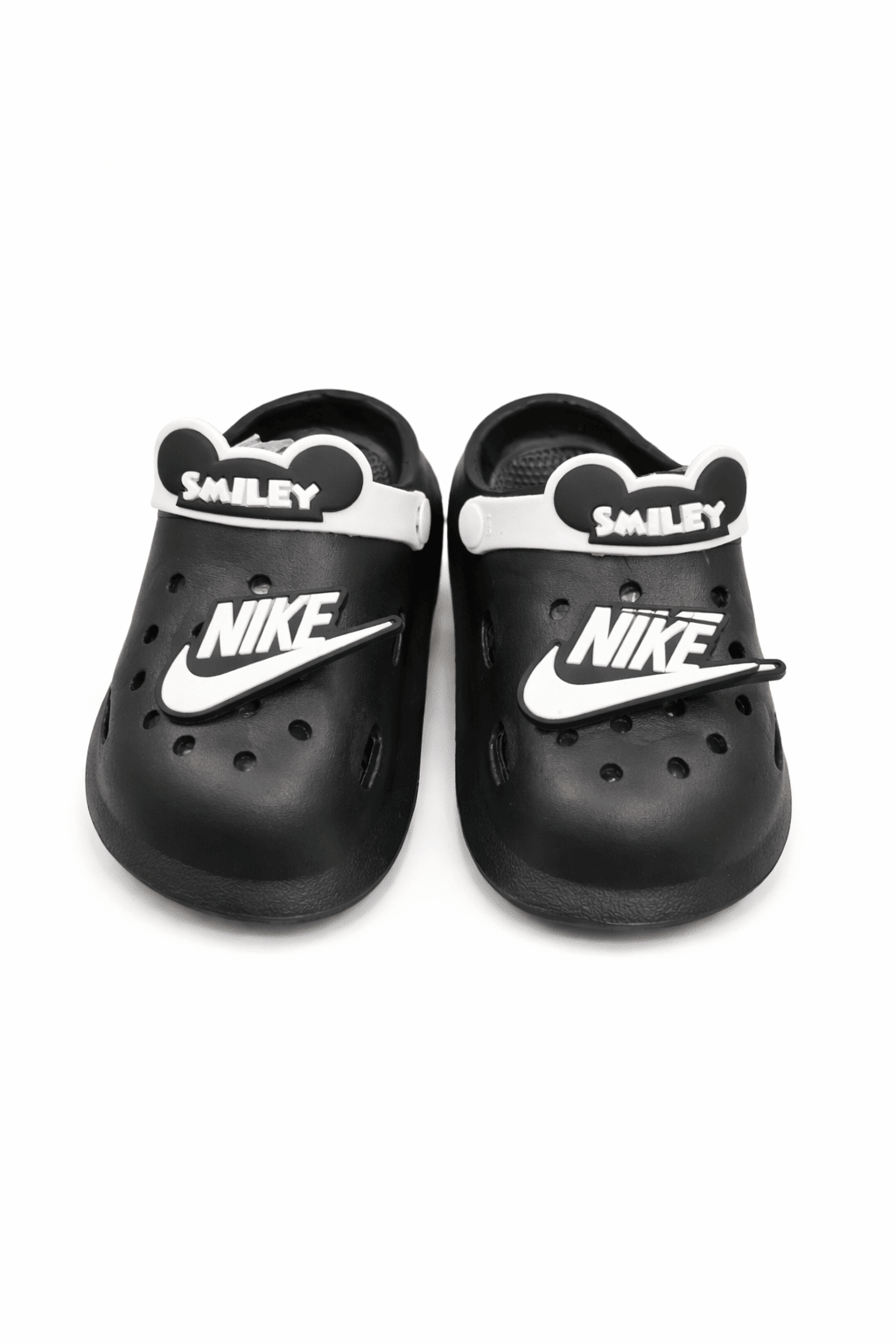 Black smiley crocs Kdc 012 - Kiddiesco