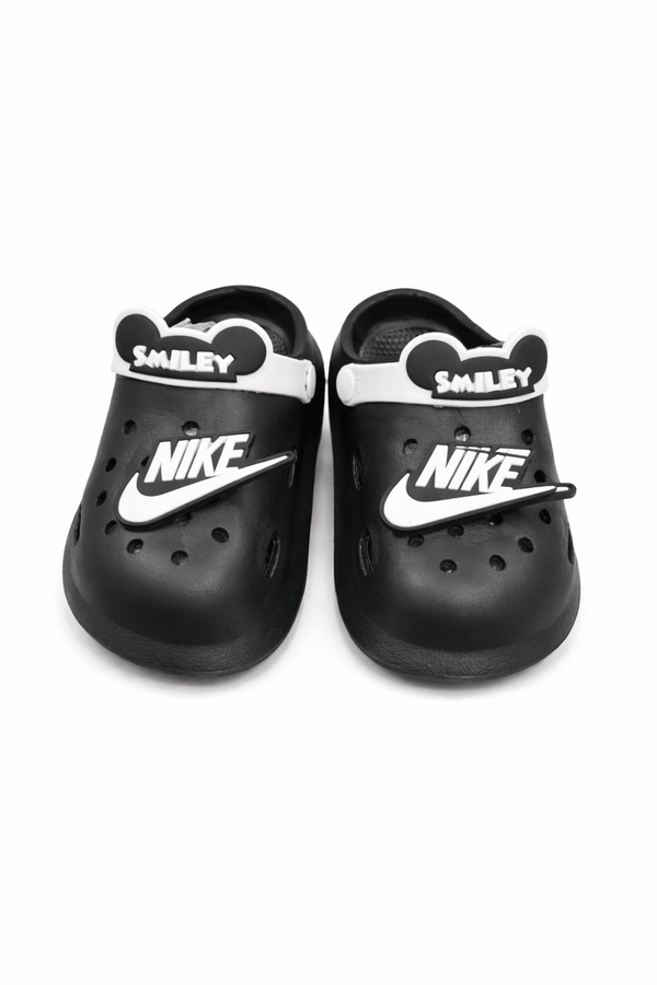 Black smiley crocs Kdc 012 - Kiddiesco