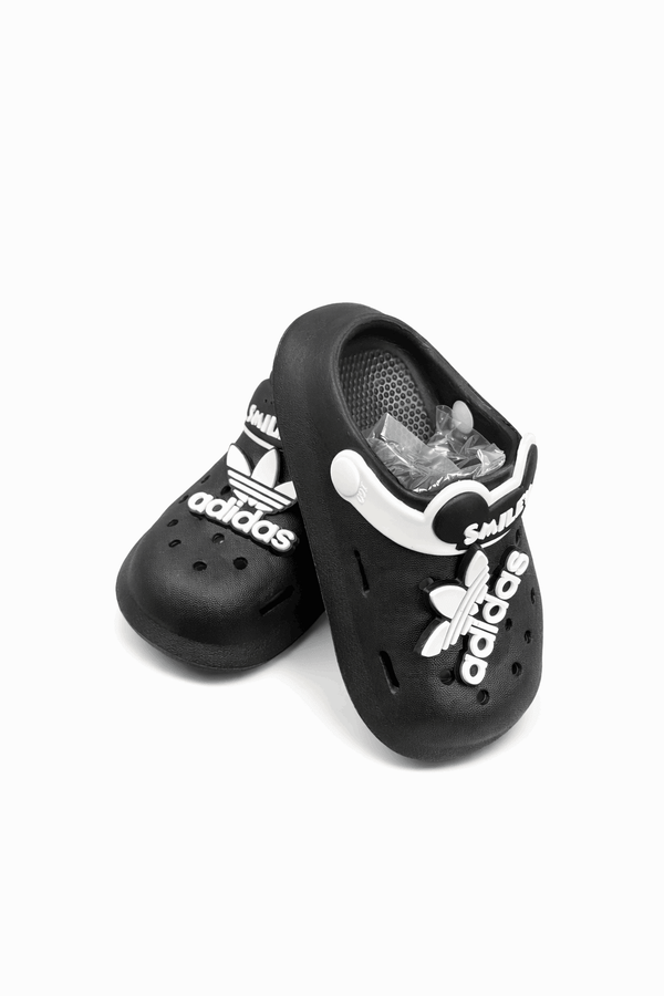 Black smiley crocs KDC 013 - Kiddiesco