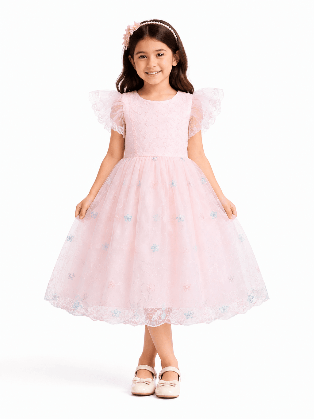 Blossom Fairy Pink Party Frock - Kiddiesco