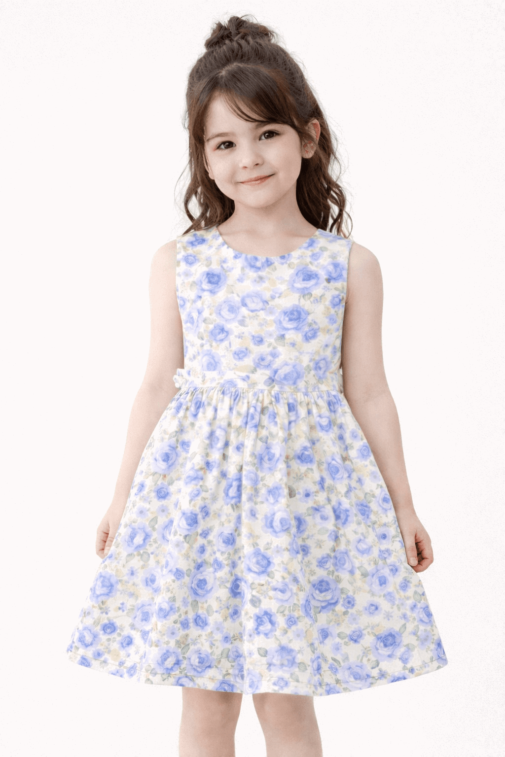 Blue Floral Fairy Frock - Kiddiesco