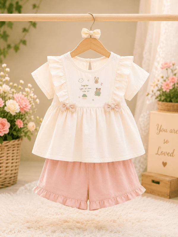 Blush Bloom Ruffle Outfit - Kiddiesco