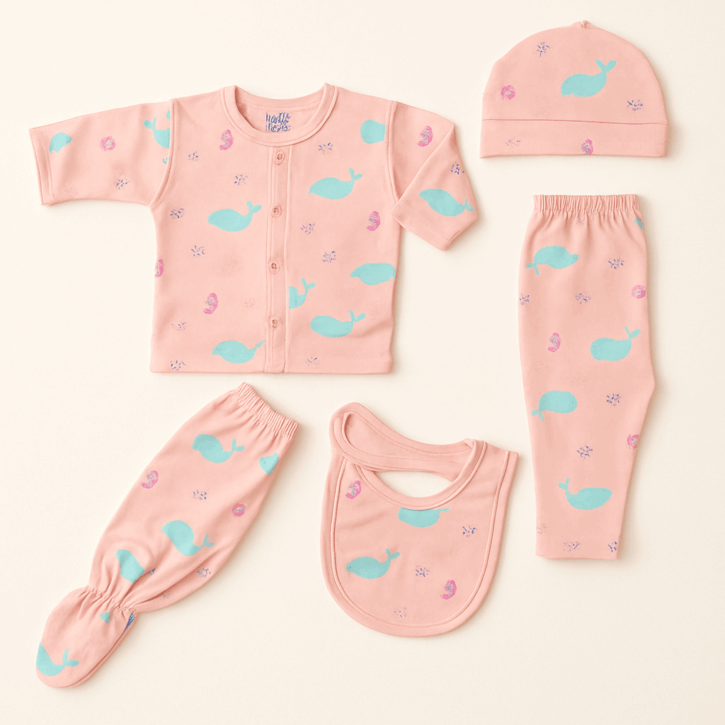 Born Baby Cloth Gift Set 5Pcs KDC 011 - Kiddiesco