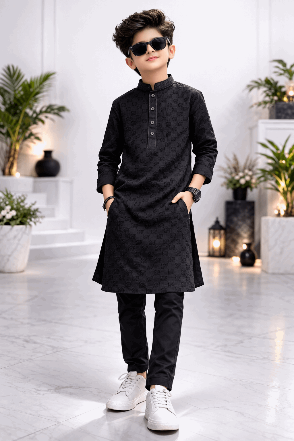 Boy Chikankari Shalwar Kameez KDC 024 - Kiddiesco