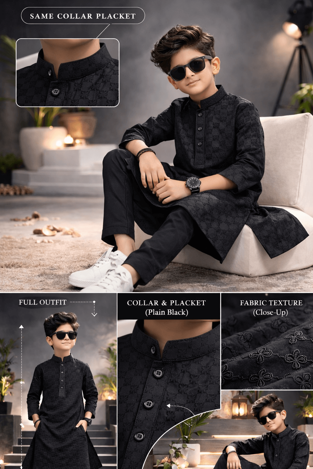 Boy Chikankari Shalwar Kameez KDC 024 - Kiddiesco
