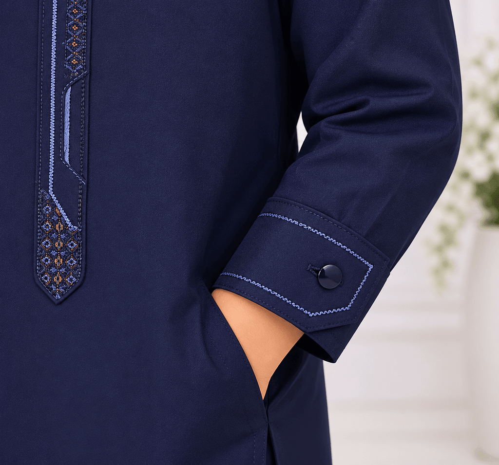 Boy Embroidered Navy Shalwar Kameez KDC 025 - Kiddiesco