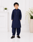 Boy Embroidered Navy Shalwar Kameez KDC 025 - Kiddiesco