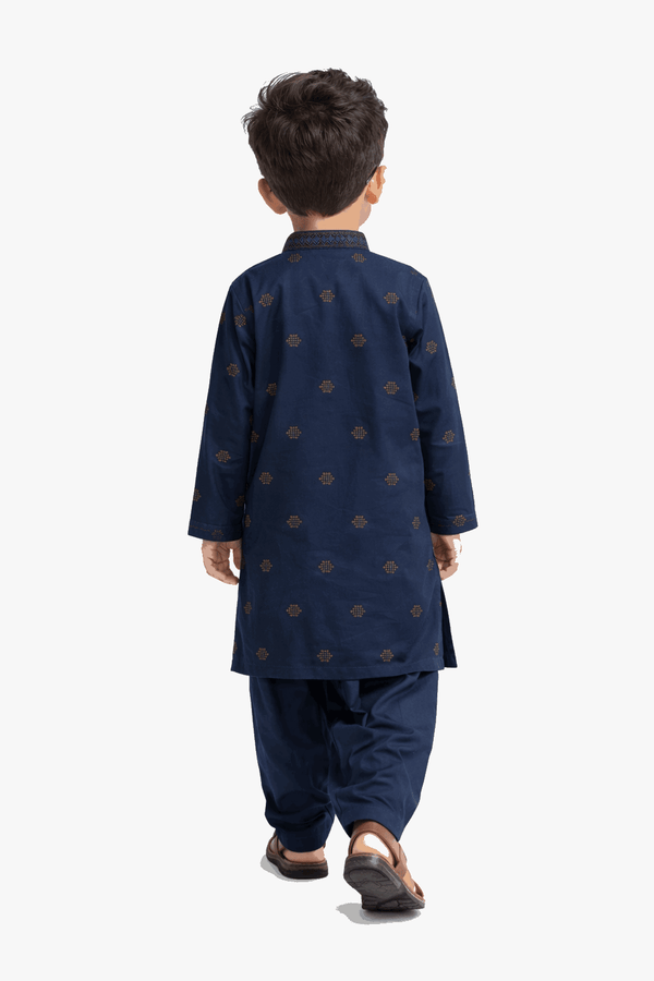Boy Embroidered Printed Shalwar Kameez KDC 021 - Kiddiesco