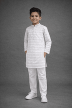 Boy Embroidered Printed Shalwar Kameez KDC 023 - Kiddiesco