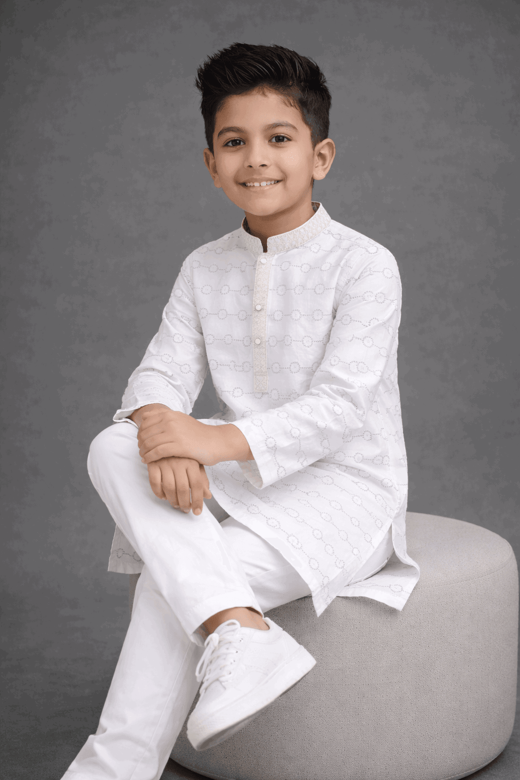 Boy Embroidered Printed Shalwar Kameez KDC 023 - Kiddiesco