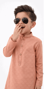 Boy Embroidered Self Shalwar Kameez KDC 018 - Kiddiesco