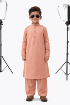 Boy Embroidered Self Shalwar Kameez KDC 018 - Kiddiesco