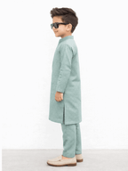 Boy Embroidered Self Shalwar Kameez KDC 019 - Kiddiesco