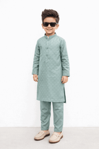 Boy Embroidered Self Shalwar Kameez KDC 019 - Kiddiesco