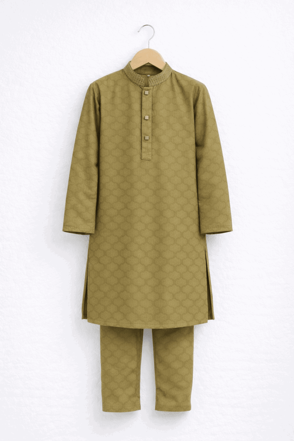 Boy Embroidered Self Shalwar Kameez KDC 020 - Kiddiesco