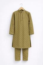 Boy Embroidered Self Shalwar Kameez KDC 020 - Kiddiesco