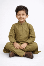 Boy Embroidered Self Shalwar Kameez KDC 020 - Kiddiesco