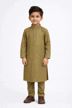 Boy Embroidered Self Shalwar Kameez KDC 020 - Kiddiesco