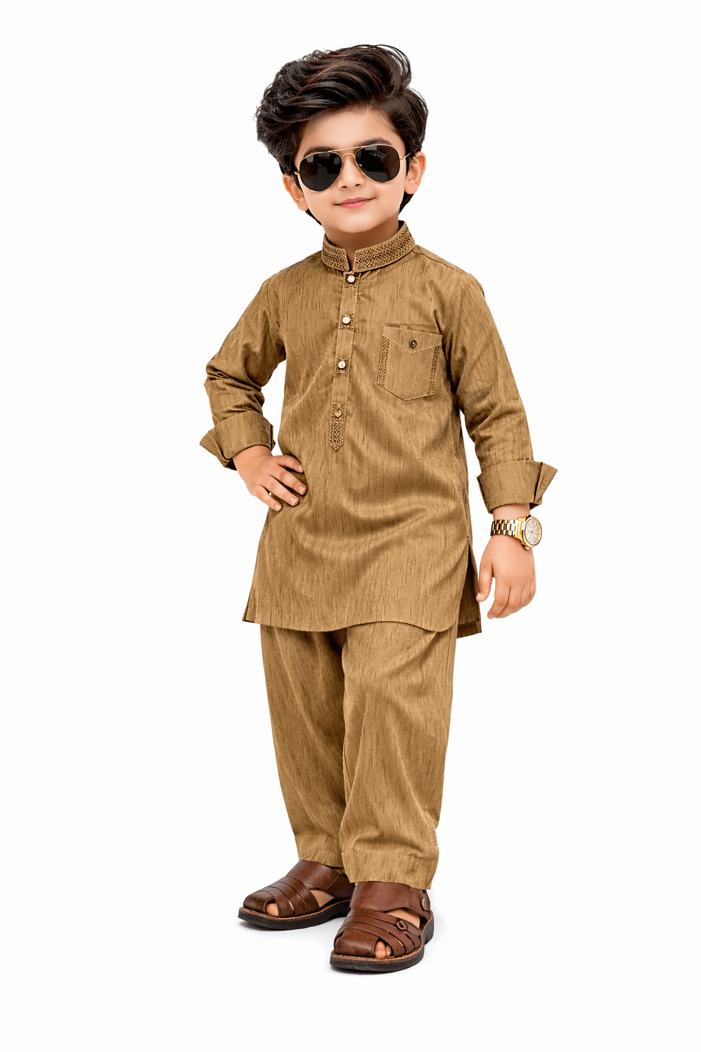 Boy Embroidered Shalwar Kameez KDC 014 Secondary image