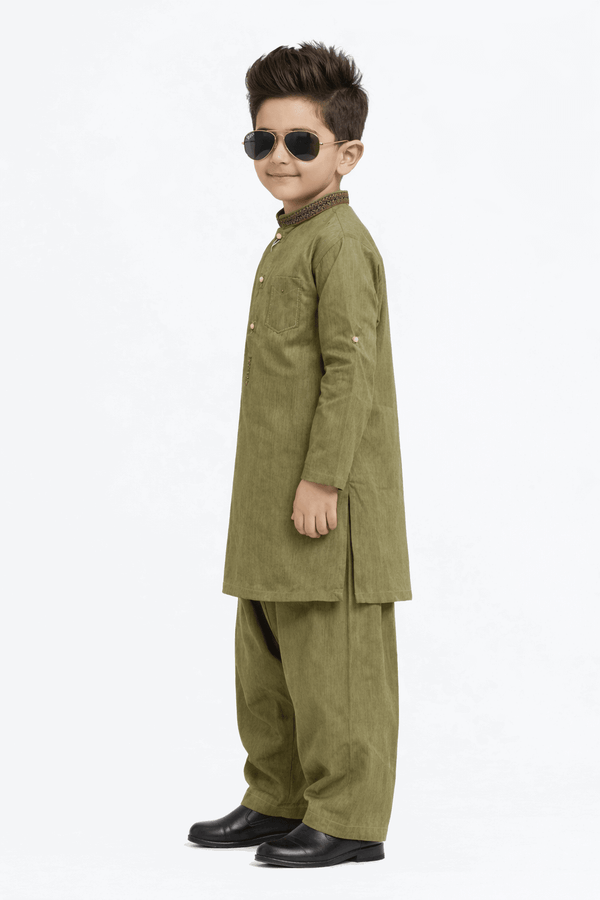 Boy Embroidered Shalwar Kameez KDC 016 - Kiddiesco