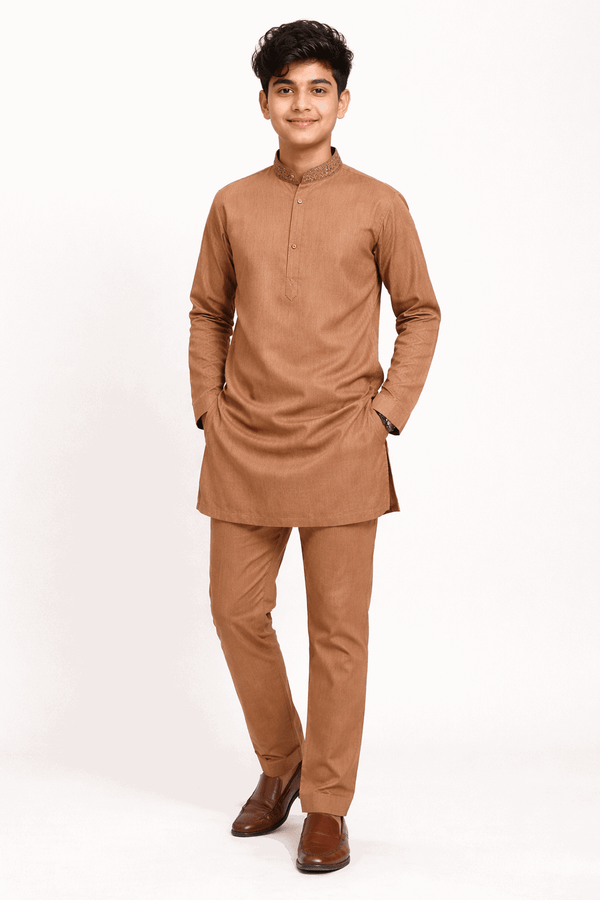 Boy Embroidered Shalwar Kameez KDC 017 - Kiddiesco
