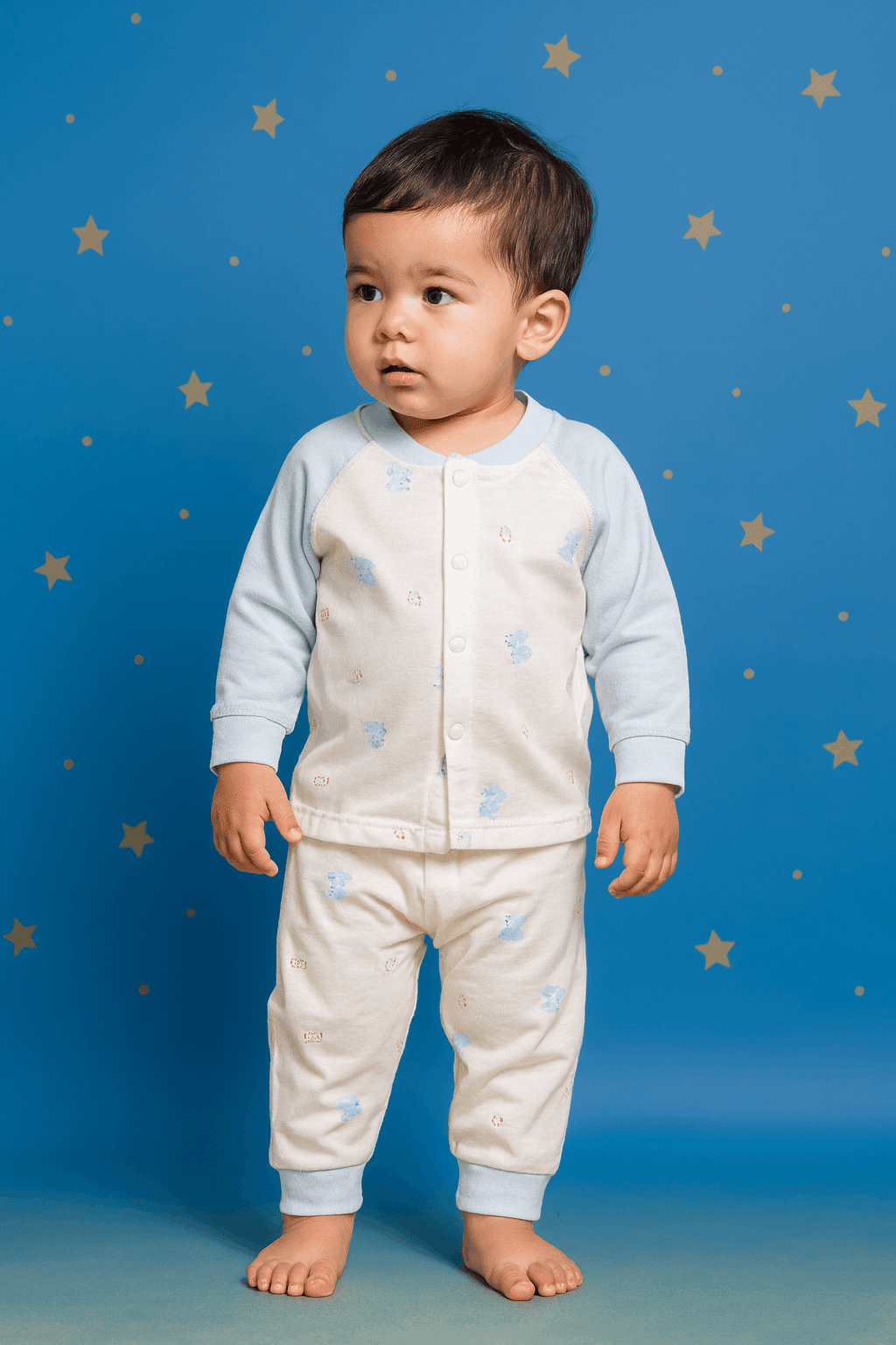Boy Puffer Warm Pajjama Set KDC 015 - Kiddiesco Main image