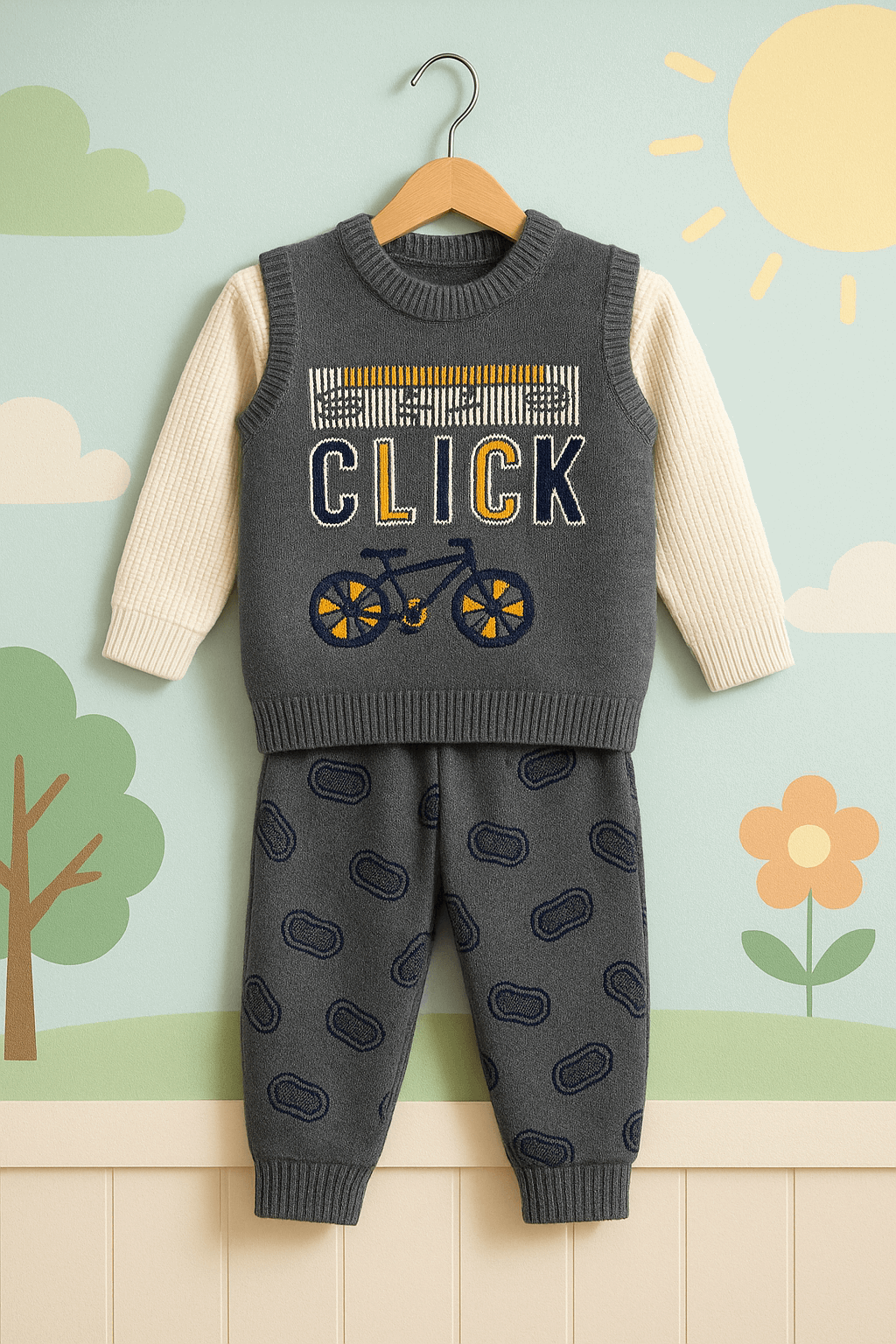 Boy Winter Woolen Shirt & Pant Set KDC 065 - Kiddiesco