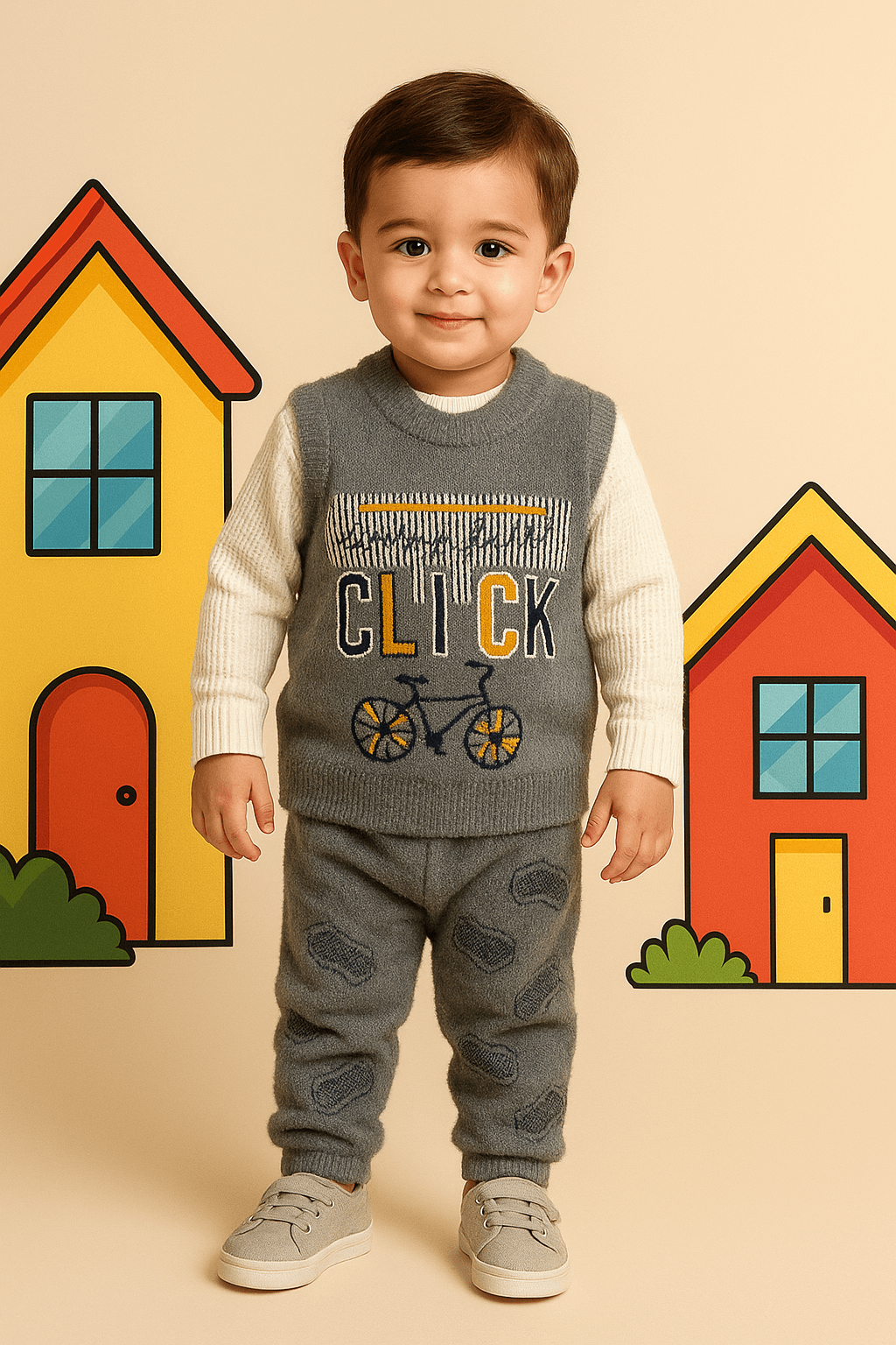 Boy Winter Woolen Shirt & Pant Set KDC 065 - Kiddiesco