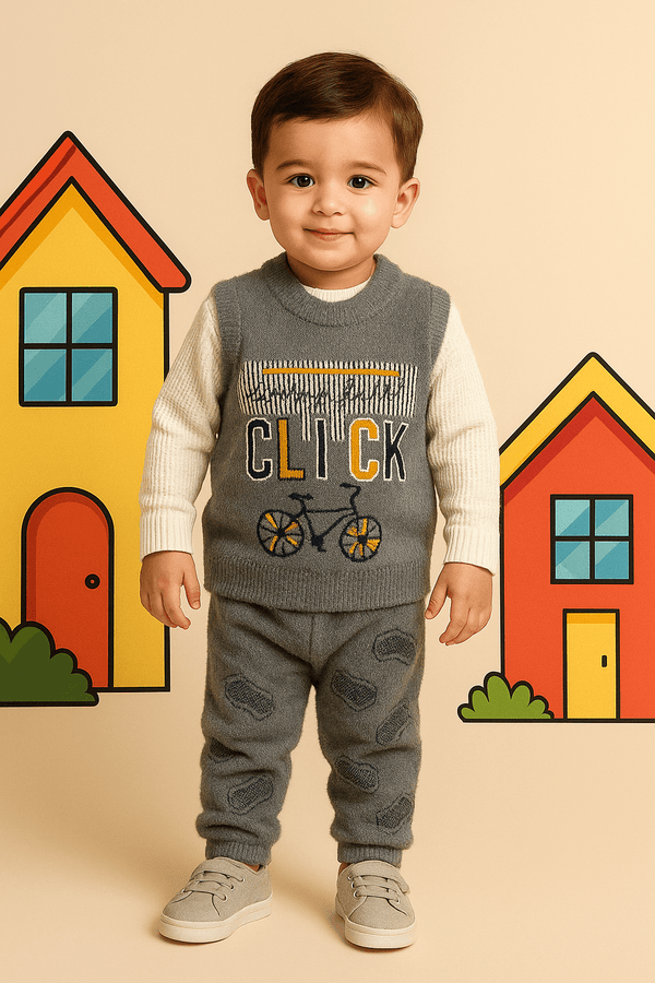 Boy Winter Woolen Shirt & Pant Set KDC 065 - Kiddiesco