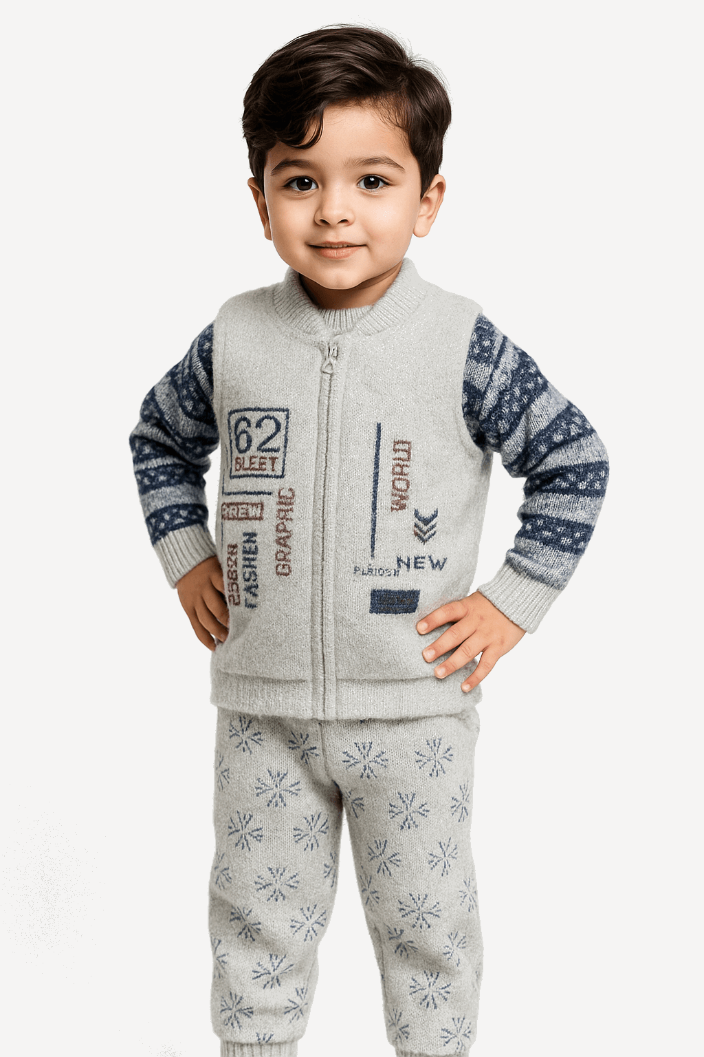 Boy Winter Woolen Shirt & Pant Set KDC 066 - Kiddiesco