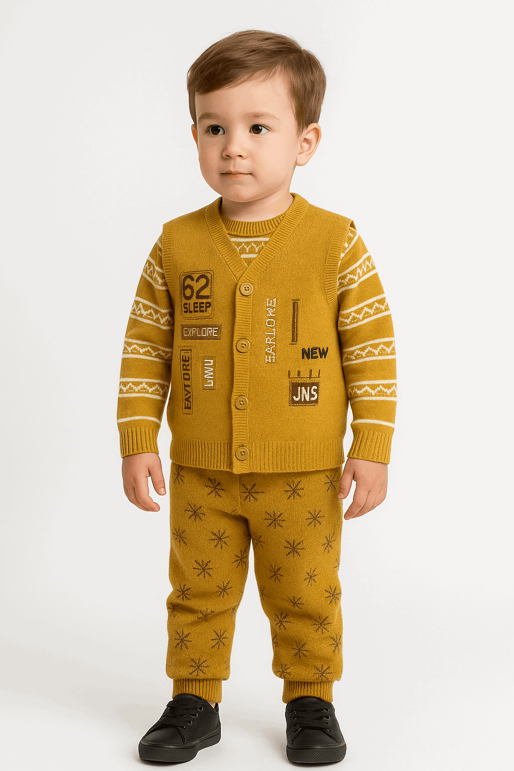 Boy Winter Woolen Shirt & Pant Set KDC 066 - Kiddiesco