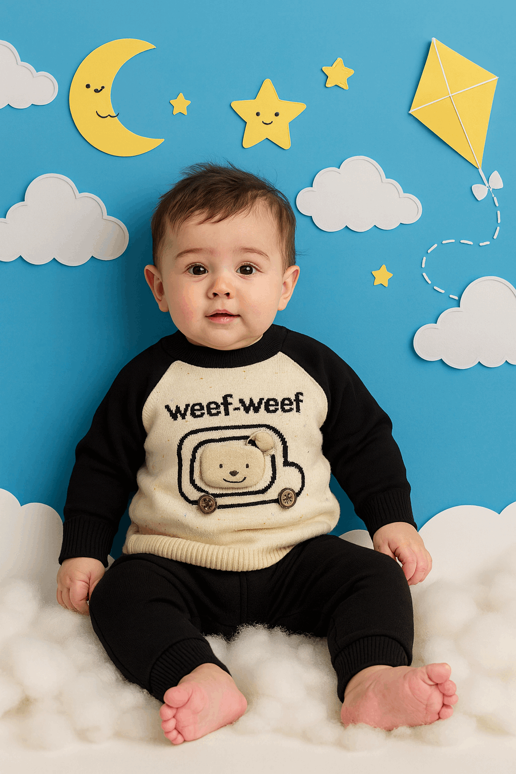 Boy Woolen Sweater & Pajama Set KDC 011 - Kiddiesco Main image