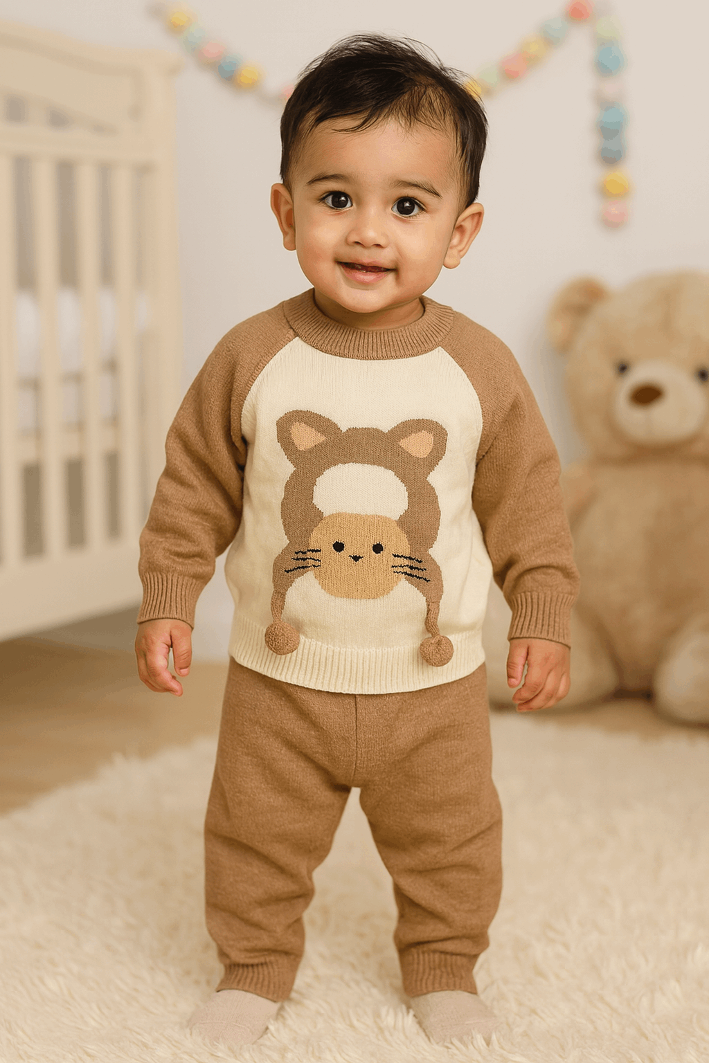 Boy Woolen Sweater & Pajama Set KDC 012 - Kiddiesco Main image