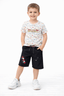 Boys Casual Graphic T-Shirt with Shorts Set - Kiddiesco