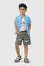 Boys Casual Summer Set Blur Check 3Pcs - Kiddiesco