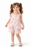 Bright Striped pink two Piece Children's Outfit - Kiddiesco