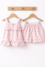 Bright Striped pink two Piece Children's Outfit - Kiddiesco