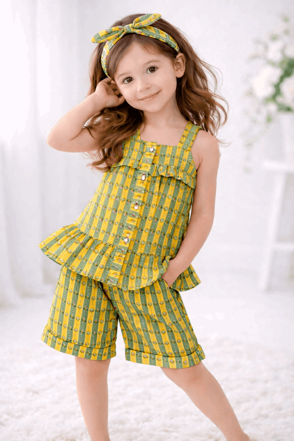 Bright Striped two Piece Children's Outfit - Kiddiesco