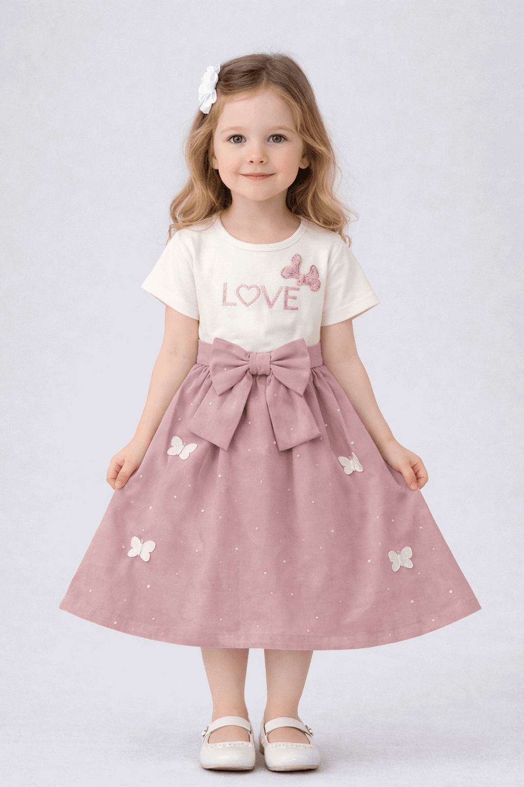 Butterfly Bow Party Dress - Kiddiesco