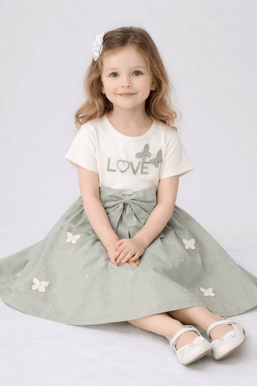 Butterfly Bow Party Dress - Kiddiesco