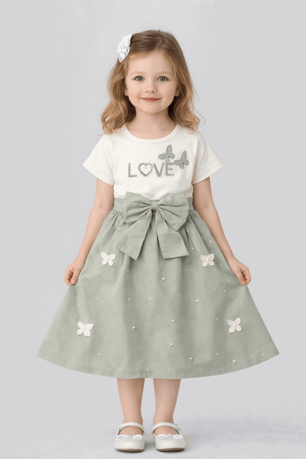 Butterfly Bow Party Dress - Kiddiesco