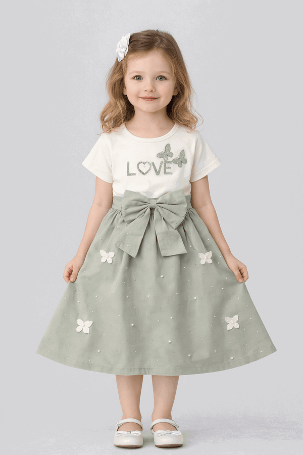 Butterfly Bow Party Dress - Kiddiesco