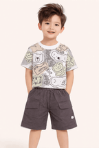 Cheerful Boy In Playful Outfit - Kiddiesco